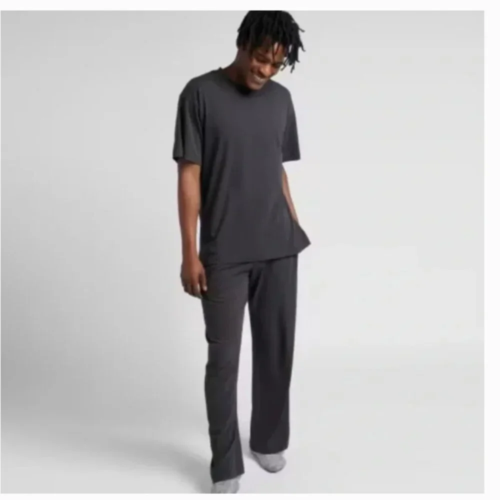 NWT Men's Parachute Organic Cotton Lounge Pants Gray Coal Size XL